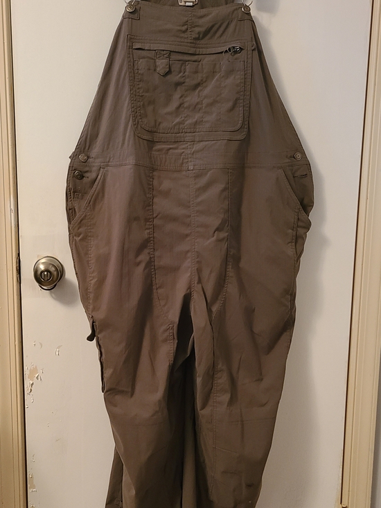 Duluth Trading Co Pants - Women's Duluth Trading Co Brown Cargo Bib Overalls - Utility Pockets